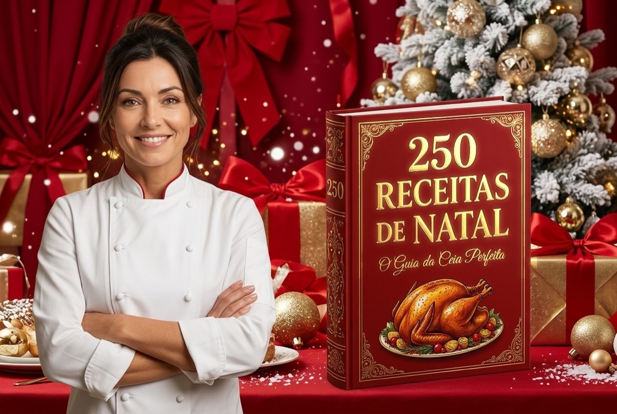 Mockup do E-book 250 Receitas de Natal